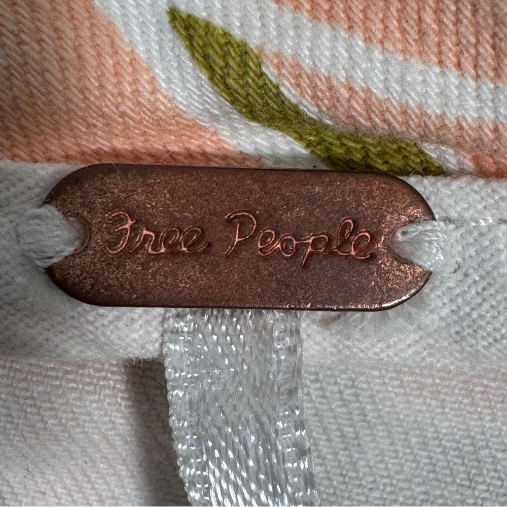 Free People Floral Cotton Blend Mini Skirt in Green and Pink Size 0 - Picture 5 of 13